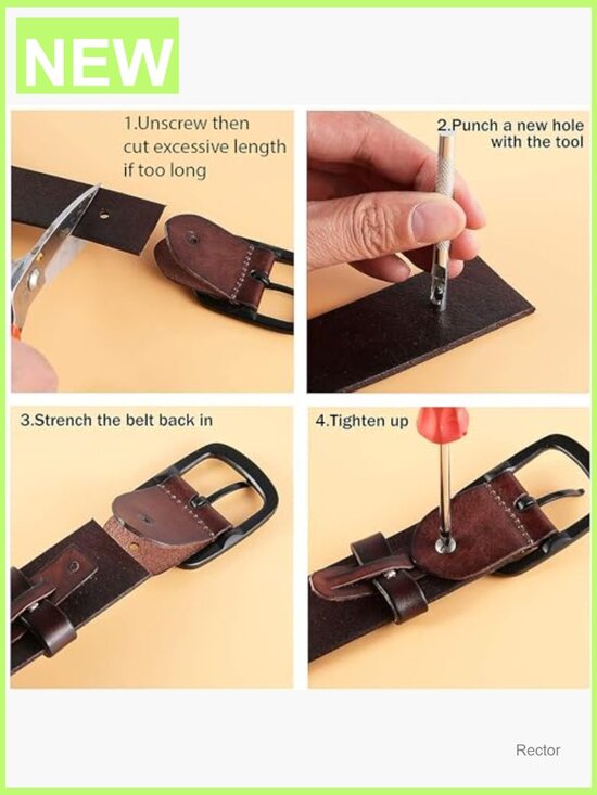 Vintage Embossed Leather Cowgirl Belt with Engraved Western Buckle main image 5